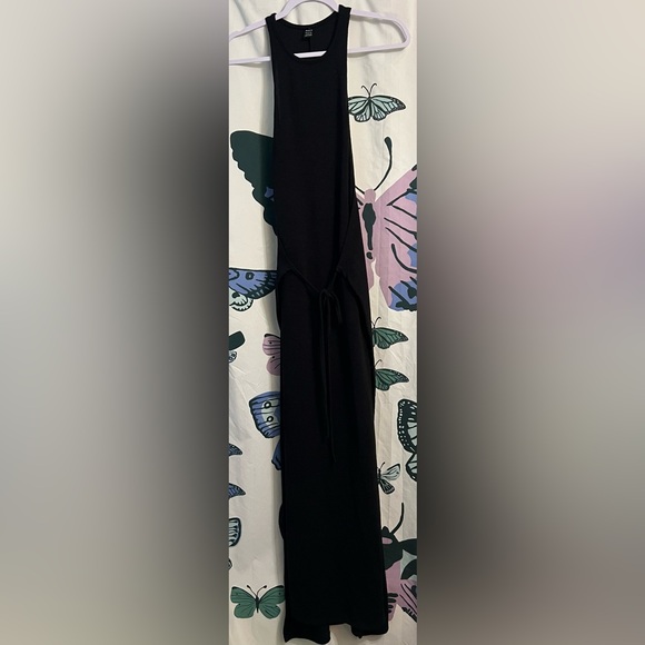 SHEIN Dresses & Skirts - Black double side slit tie front wrap dress-see pictures for fit